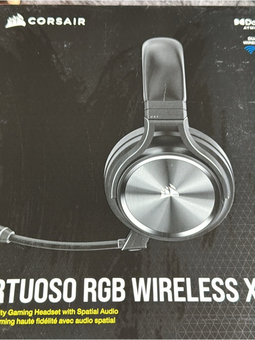 Corsair Virtuoso RGB Wireless X Headset - Black and Silver